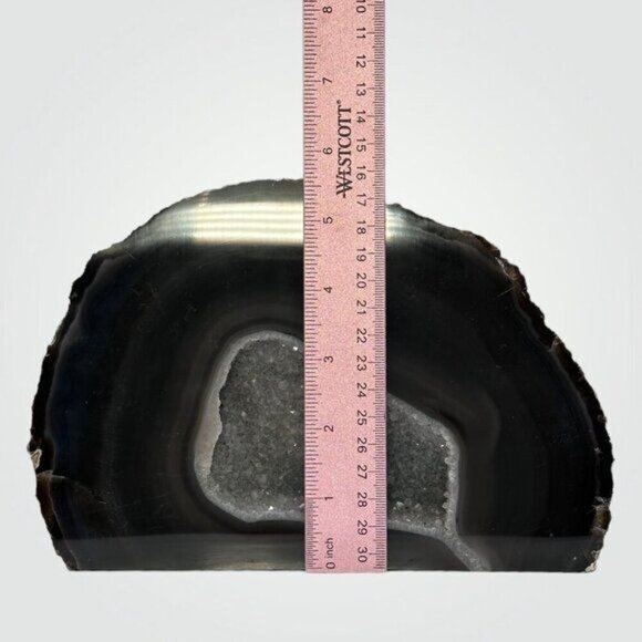 Geode Center Agate Crystal Bookends, Bookshelf Decor, Weighs Over 7+ lbs. (FH) - Picture 12 of 12